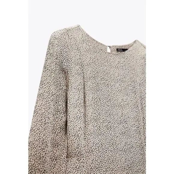 Zara Midi Dress Round Neck Long Sleeve - Picture 6 of 8